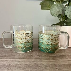 Starbucks • Set of 2 Limited Edition 50th Anniversary Siren Tail Mugs 12oz